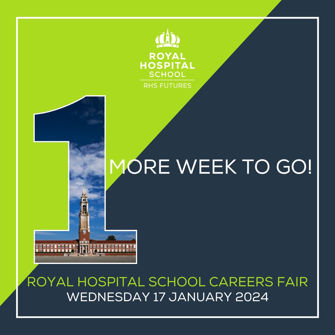 ONE MORE WEEK TO GO!

We are really excited to be hosting our Careers Fair next week. There will be over 40 exhibitors who will be showcasing the various different options pupils can take post-RHS.

#PartofRHS #ConnectInspireBelong #RHSFutures