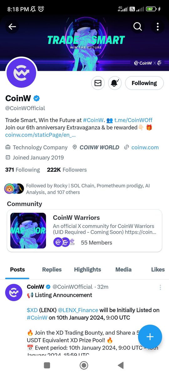 Jash0202's tweet photo. @furrincrypto @CoinWOfficial @LENX_Finance https://t.co/cbUMJa5Znb