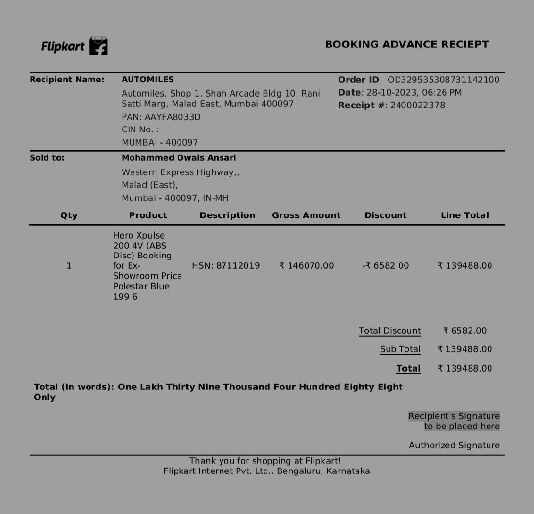 AMOwais's tweet photo. @flipkartsupport there's nothing confidential. What amount do you think I need to pay as per the bill attached, full and in EMIs both? https://t.co/tw9cB8qlUk