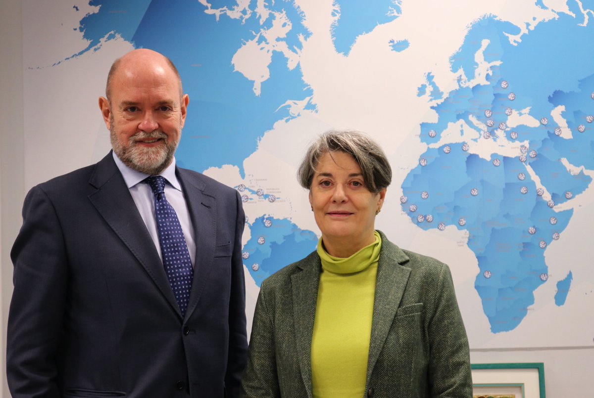 fiap_es's tweet photo. Fruitful meeting between our director, @annaterronc,  and Olivier Luyckx (@EU_Partnerships) to further cooperate with Latin America and the Caribbean on global and transregional challenges. 

🫱🏾‍🫲🏽Exploring synergies between the regional cooperation programmes in terms of security and justice. #FIIAPPWay