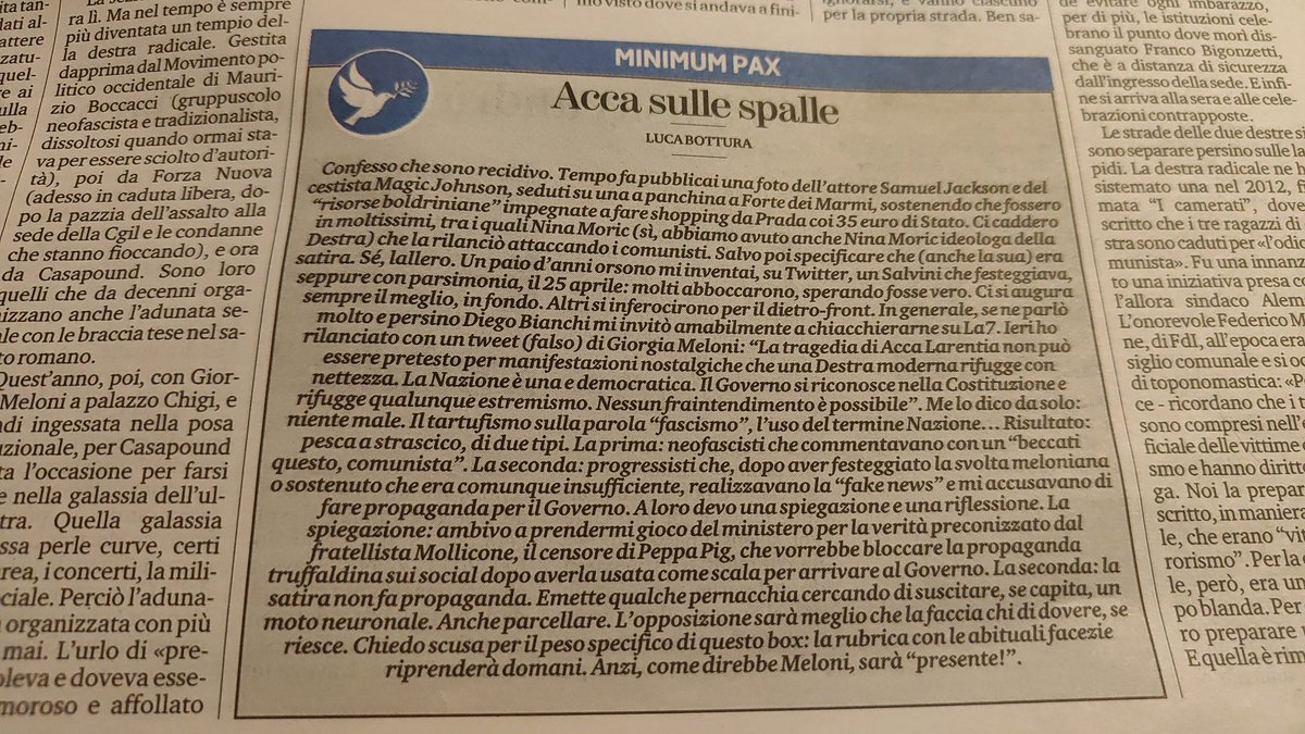 dmeggio's tweet photo. @bravimabasta splendido sulla @LaStampa oggi! https://t.co/N5qUGlvy6p