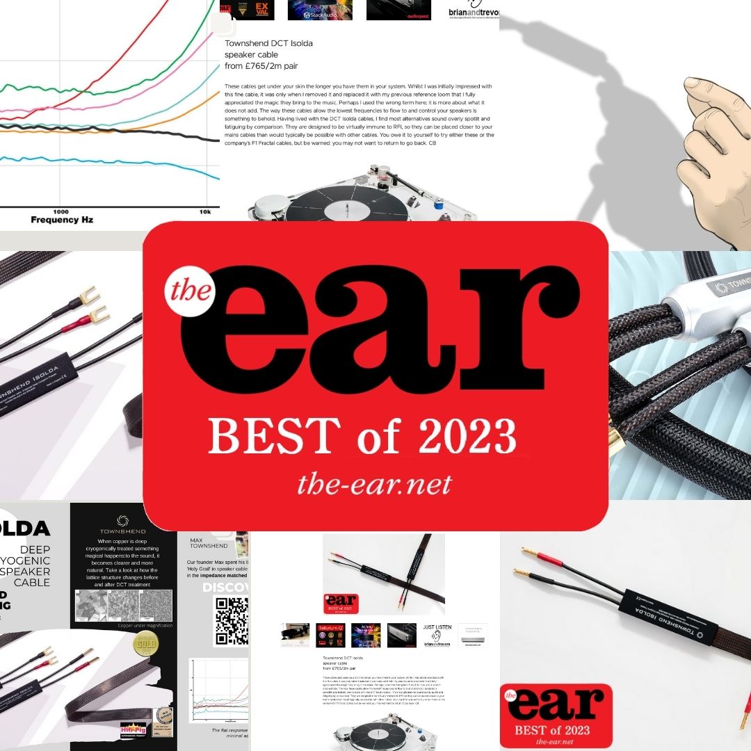 maxtownshend's tweet photo. @TownshendAudio BEST SPEAKER CABLE -  the ear 2023 "You owe it to yourself to try either these or the company’s F1 Fractal cables, but be warned: you may not want to return to go back. CB
https://t.co/OEIUD4HkU4 https://t.co/H6FCJDW4rM