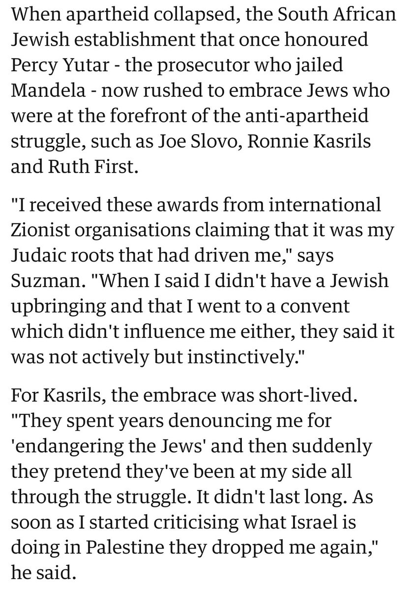MotlalepulaMa11's tweet photo. @singfromthehair This is what Ronnie Kasril a true freedom fighter and one of the few Jews who stood against Apartheid has to say. And the Jews who were comfortable with Apartheid are ostracizing him once more for telling the truth as it is. https://t.co/7dGKkSxnka