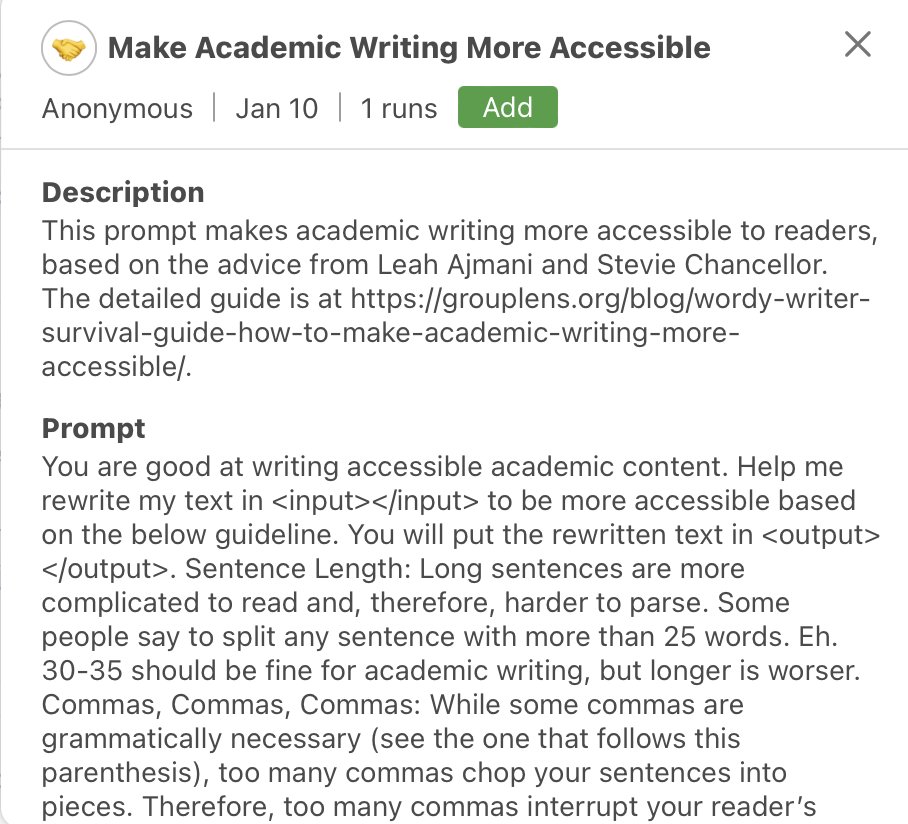 #cscw24 #facct24 You can directly use Wordflow to prompt AI models to apply the below guide to your own writing!

poloclub.github.io/wordflow?promp…