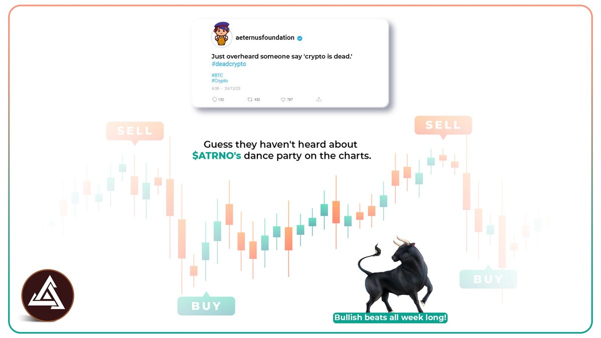 AeternusF's tweet image. Just overheard someone say &apos;crypto is dead.&apos; Guess they haven&apos;t heard about $ATRNO&apos;s dance party on the charts. Bullish beats all week long!

Bitmart-
Website-

#CryptoExplainer #NFTDecoding #ATRNO #Web3 #blockchain #Altcoin