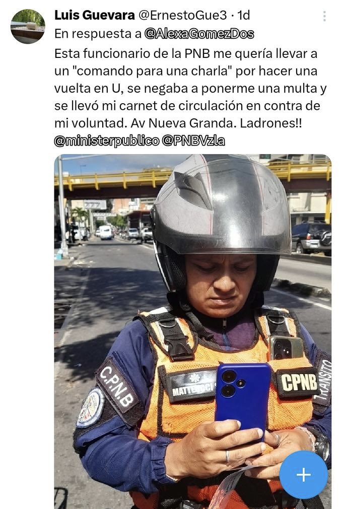 diceleo_'s tweet image. 🚨𝐃𝐄𝐍𝐔𝐍𝐂𝐈𝐀!

NADIE se deje intimidar por ningún uniformado, ellos no están autorizados de llevarlos a un "comando”, si no tienen como colocarte una multa, no pueden a hacerte nada.

NO PAGUEN MULTAS DE INMEDIATO, denuncien todo uniformado que quiera extorsionarlo o…