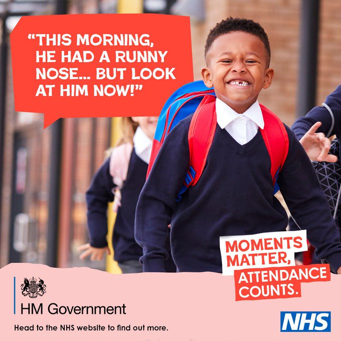 Improving school attendance is everyone’s business. The DfE has launched a national campaign 'Moments Matter, Attendance Counts', including a toolkit for schools. We are prioritising improving attendance in our Priority Areas #attendancecounts #PriorityAreas