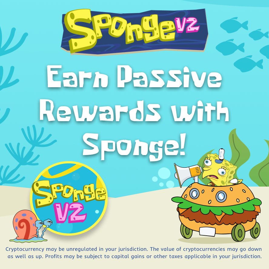 💸🛌 Earn passive #SPONGEV2 rewards just by staking your $SPONGE! 

Enjoy over 40% APY and watch your holdings grow. 

It's never been easier! 🧽💦🙌 

#CryptoStaking #MemeCoin #Alts