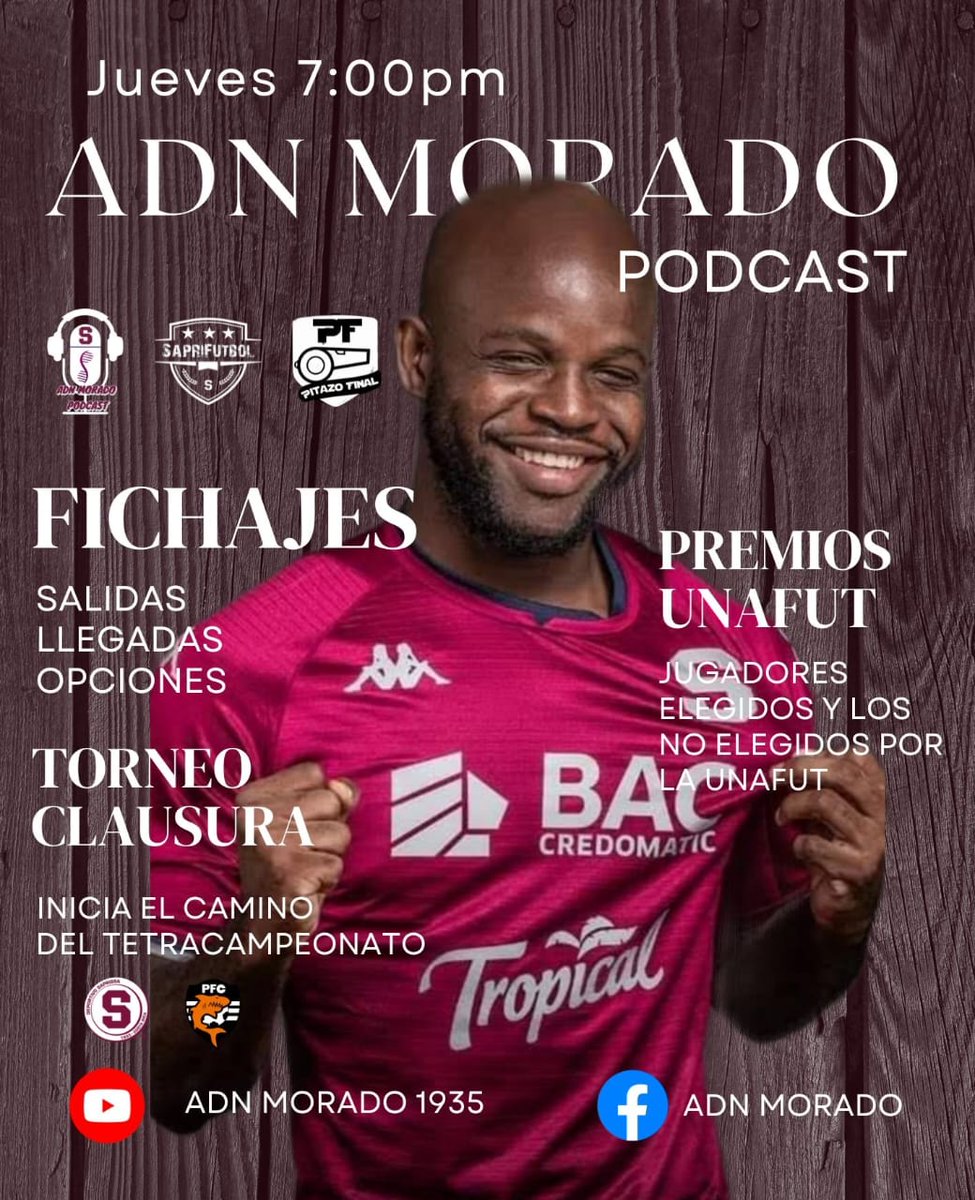 ADNMORADO's tweet photo. 🚨 REGRESAMOS MORAD@S. 🇱🇻
🗓 MAÑANA
⌚ 7:00 PM
📲 FACEBOOK Y YOUTUBE
#ADNMorado #Saprifutbol #PitazoFinal #adnmoradopodcast https://t.co/xmkMK98b71