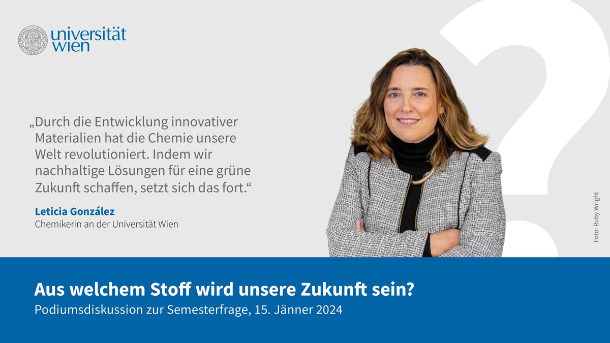 The González Group (@theo_chem) on Twitter photo Living in #Vienna and curious about which #materials will our future be based on?
Don’t miss this debate at <a href="/univienna/">Universität Wien</a> next January 15th! 💪
rudolphina.univie.ac.at/podiumsdiskuss… Living in #Vienna and curious about which #materials will our future be based on?
Don’t miss this debate at <a href="/univienna/">Universität Wien</a> next January 15th! 💪
rudolphina.univie.ac.at/podiumsdiskuss…