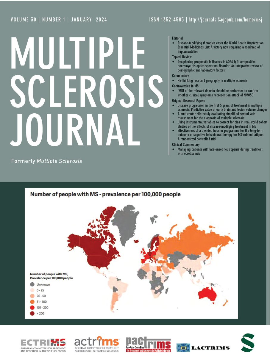 📢January issue is now available ▶️ journals.sagepub.com/toc/MSJ/current ...and the cover goes to @jlaurson @Doxoki @MSIntFederation with their roadmap of implementation for #MultipleSclerosis disease-modifying therapies entering the #WHO Essential Medicines List ▶️ journals.sagepub.com/doi/10.1177/13…