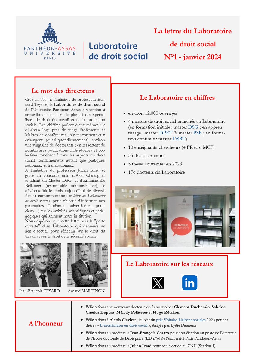 Laboratoire de droit social tweet media