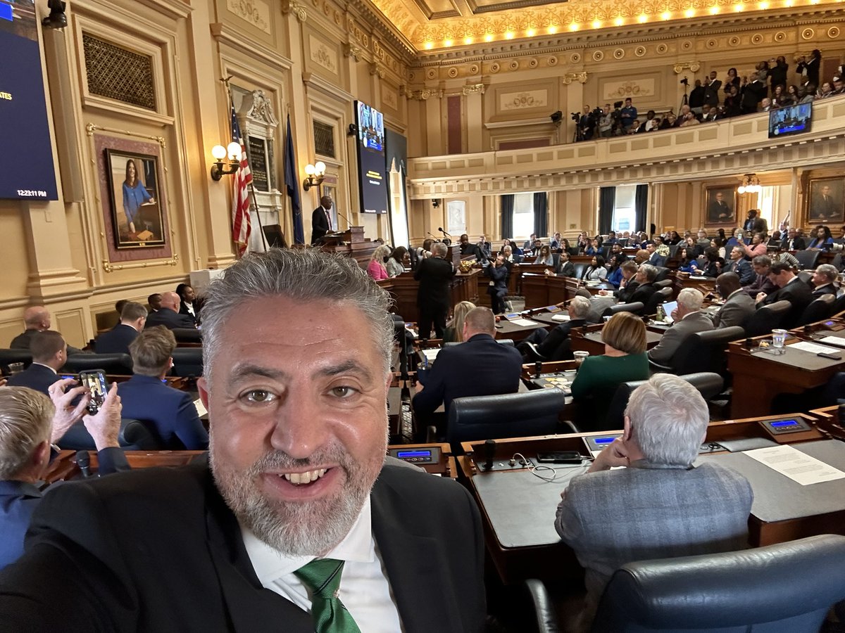 DavidIRamadan's tweet photo. I am privileged to have witnessed this historic moment in person today from the floor of the #Virginia House of Delegates. CONGRATULATIONS Speaker @DonScott757‼️
Note, House members have lifetime floor privileges thus I am fortunate to attend today’s session!! https://t.co/s1cfskeb5w