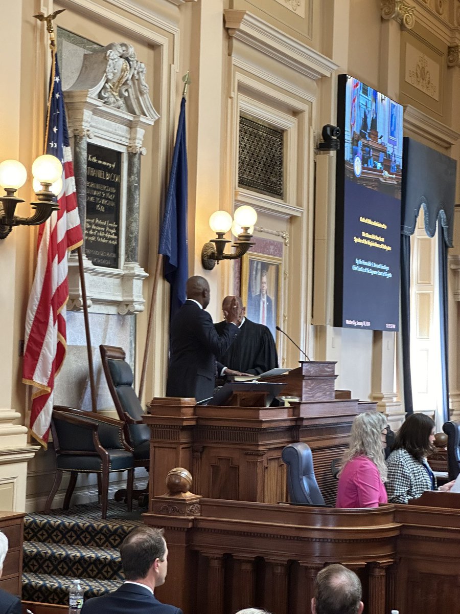 DavidIRamadan's tweet photo. I am privileged to have witnessed this historic moment in person today from the floor of the #Virginia House of Delegates. CONGRATULATIONS Speaker @DonScott757‼️
Note, House members have lifetime floor privileges thus I am fortunate to attend today’s session!! https://t.co/s1cfskeb5w