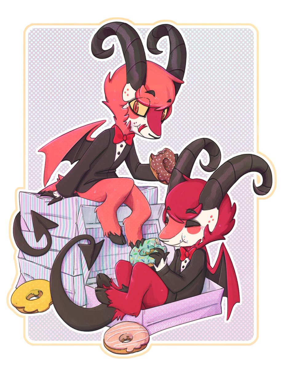 PeppermintIllus's tweet photo. 🍩❤️ Razzle &amp; Dazzle ❤️🍩

 #HazbinHotelRazzleandDazzle #HazbinHotel https://t.co/lc5Kh7cveP