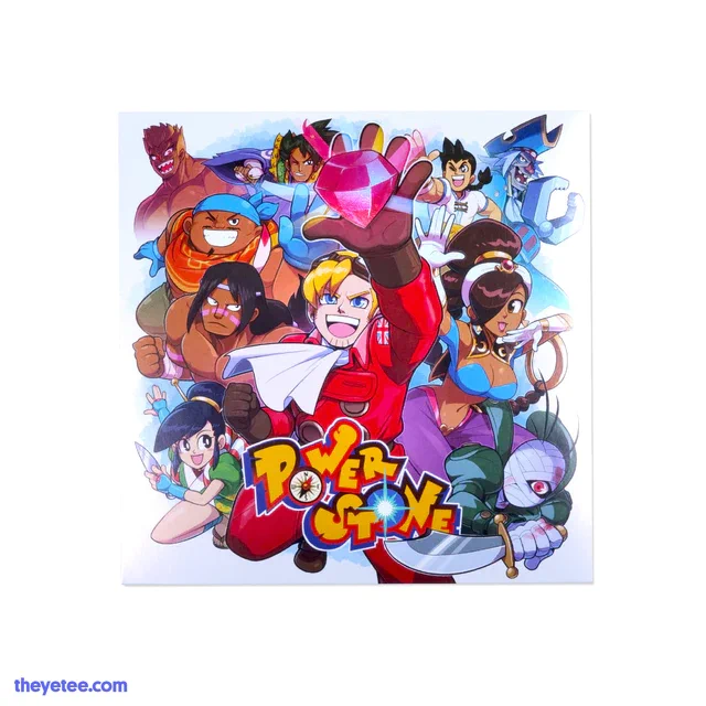 Welcome to the world of Power Stone!  Looking for a retro classic to spin today? Check out the Power Stone OST, available on vinyl from The Yetee and  on a vibrant Aquamarine Swirl! 