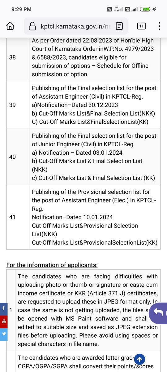 Ashrathod8766's tweet photo. Thank you so much @kptcl_official @thekjgeorge @CMofKarnataka for releasing kptcl ae(ele.) Provisional selection list.. Pls release remaining JE, JA PSL asap.. Give order copy asap..once again thank you so much😍😍 https://t.co/Vc3FlsxJW8
