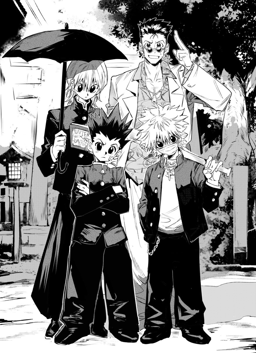 ichigo107256's tweet photo. 合影留念   #HunterXHunter #GON #Killua #Kurapika 
 #Leorio https://t.co/wfw5OgDIXP