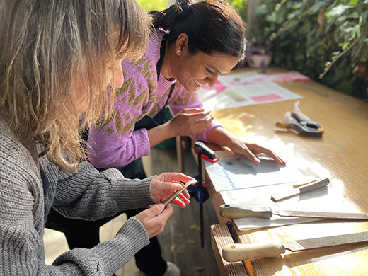 APRstaff's tweet photo. Priyanka Kumar https://t.co/zQ2IuvBeDf 
Priyanka Kumar artist resident from India

Residency about woodcut and photopolymer photoetching course, Ariadna Abadal teaching https://t.co/Wy5fEiVf73