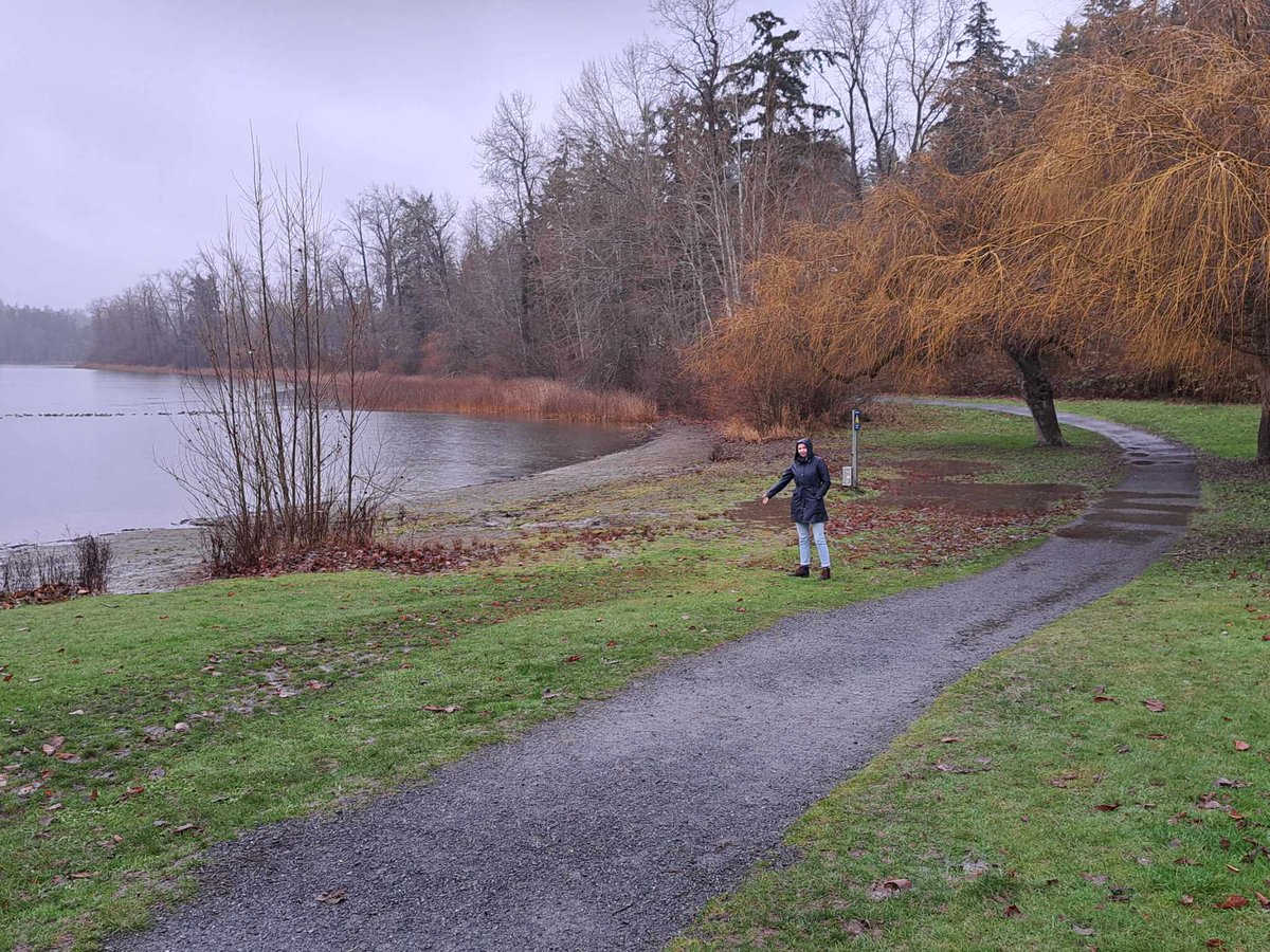 OriginalGCG's tweet photo. Happy #FaultFriday! GCG member B.T. recently made the rainy trek to see the two (terrestrial) ends of the XEOLXELEK-Elk Lake fault in BC, Canada, newly discovered by @NHarrichhausen et al last December. You can read their article here: https://t.co/CNMA4ejsV2 https://t.co/usszZhJ0Mt