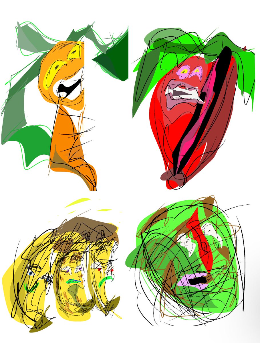 GoldRagingApe's tweet image. #4x4 #fruity #vegi #art #colors #Procreate