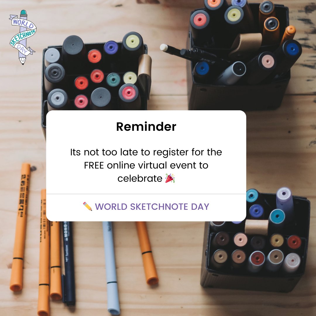 MindsEyeCCF's tweet photo. 🎉Join in on the WORLD SKETCHNOTE DAY celebration with us TODAY from 12-3 ET time.
✏️To register for FREE https://t.co/b38hmL9xvq
#WorldSketchnoteDay #SketchnoteSchool #neuland, #markerliebe , #markermike #LetsLetterTogether #RohDesign #SketchnoteArmy https://t.co/G0E0t4oI8w