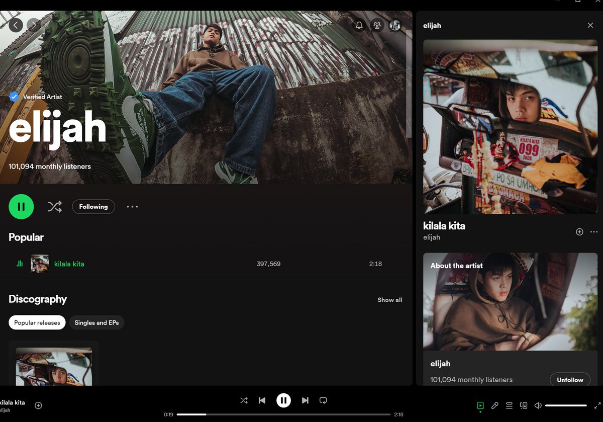 IanSlevinMusic's tweet photo. @elijahcanlas_  loving the track on spotify you got a new follower :)  great sound https://t.co/mC7ivw6pB1