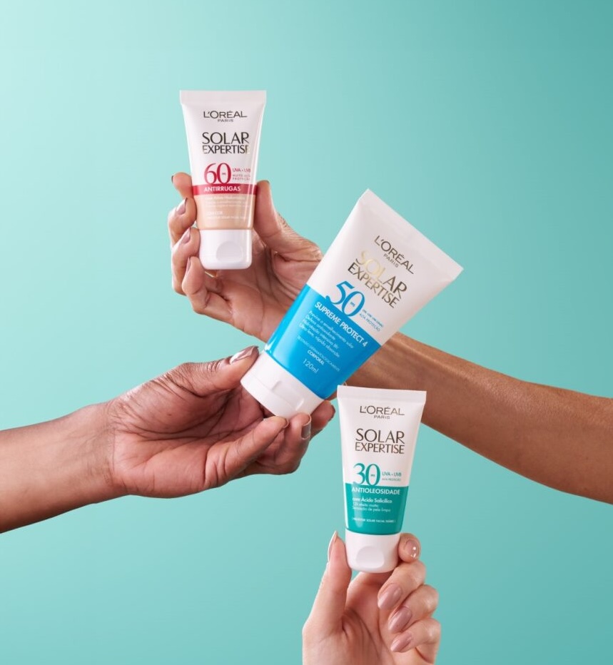 LorealParisBR's tweet photo. ☀️ Um protetor pra cada necessidade da sua pele:
FPS 60 Antirrugas: protege e previne rugas!
FPS 30 Antioleosidade: protege e controla a oleosidade! FPS 50 Supreme Protect: hidrata e protege o corpo! #SolarExpertise 🌞 #ExpertDoVerão #LOrealParisSkincare https://t.co/Pc4uI1yU9B