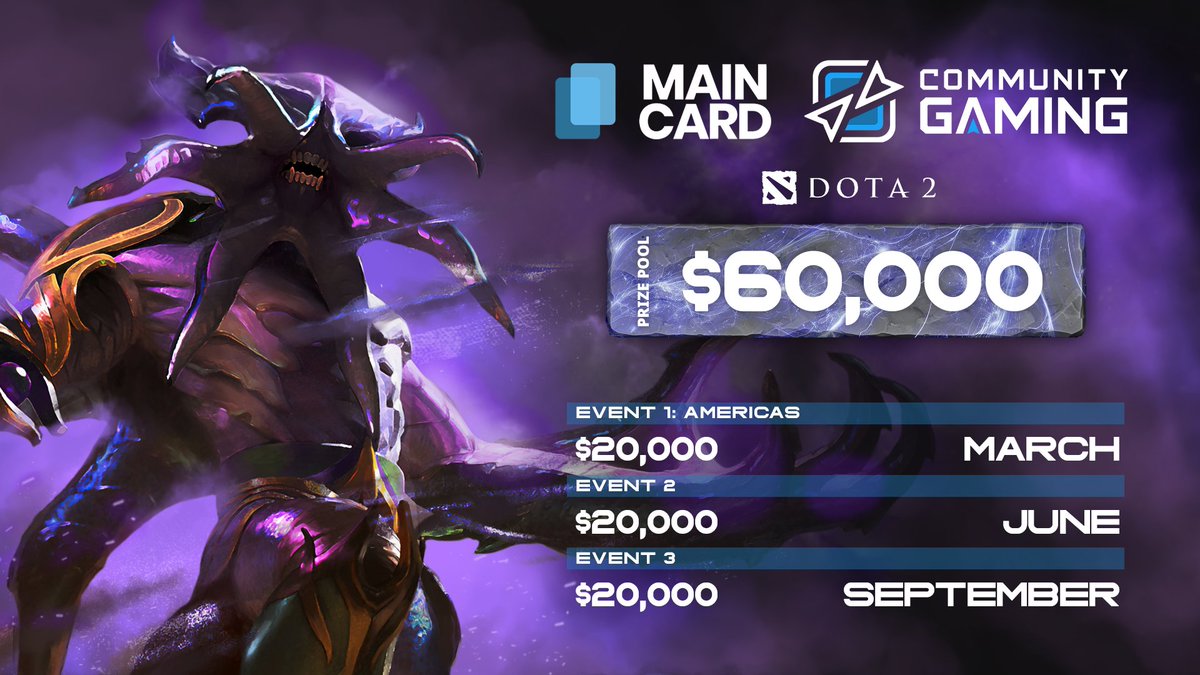 We're thrilled to announce our partnership with @MaincardGame and @B8esportsGg to bring you some epic Dota 2 tournaments in 2024! 60K USD prize pool up for grabs, starting things off in the Americas.

NA/SA Dota, are you ready?

More details coming soon, stay tuned!
