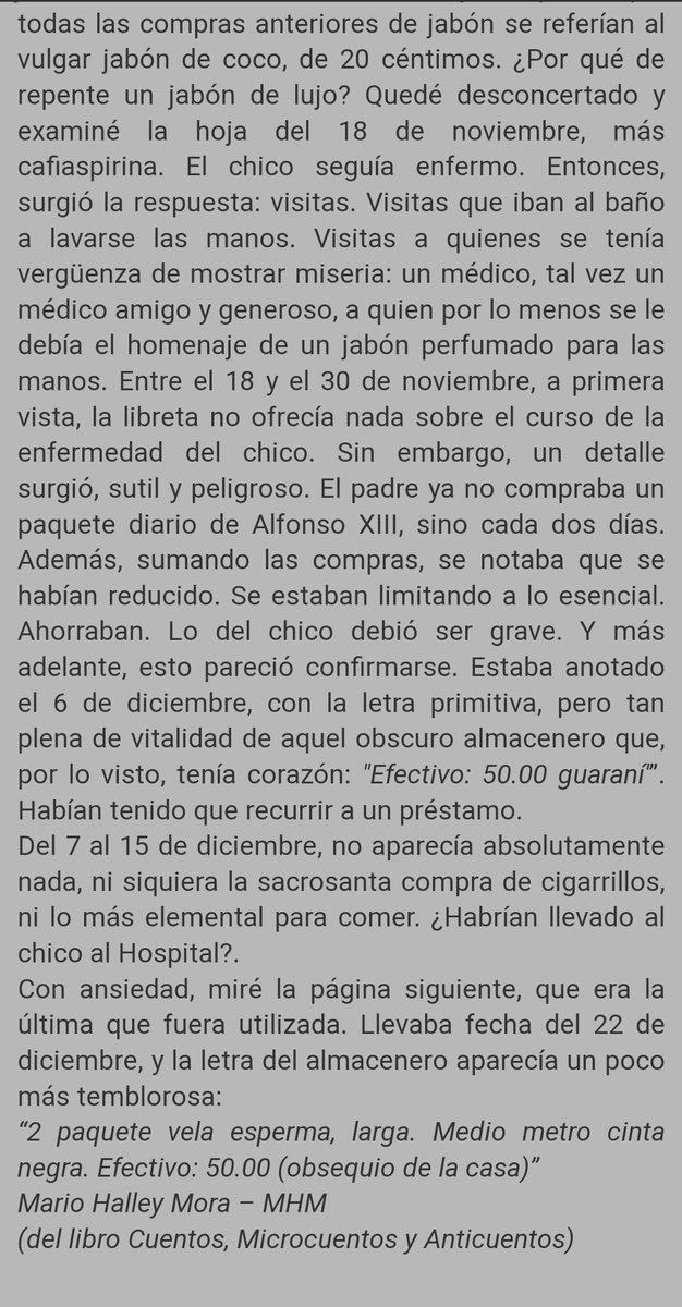 Bibliomaniatico's tweet photo. El mejor cuento que leí en mi vida:

"La libreta del almacén", de Mario Halley Mora. https://t.co/MVmZYoI8Uj