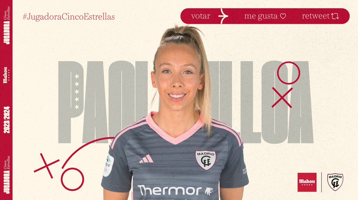 RT o MG si crees que <a href="/paolaulloa/">Paola Ulloa</a> ha sido la #JugadoraCincoEstrellas del <a href="/MadridCFF/">Madrid CFF</a> en diciembre (3/6)
