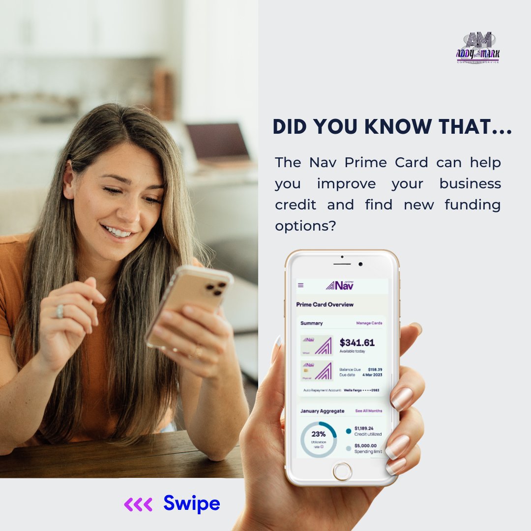 addyandmark's tweet photo. Improve your business’s financial health profile to unlock better financing options.

Get started with NAV: https://t.co/i7FIVCzbvn

#addyandmark #NAV #financialcontrol #businesscreditscore #creditscorereport #businessfinancing #CashFlowImprovement  #BoostYourCashFlow https://t.co/0piNtY7llP