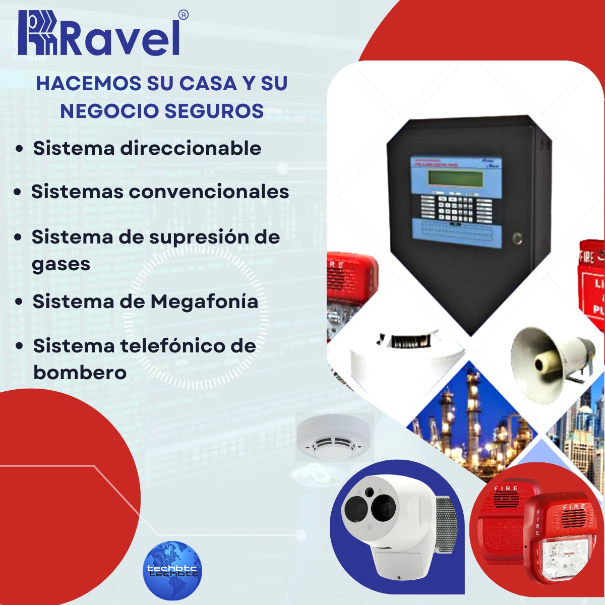 CgarciaTechbtc's tweet image. Ravel Electronics Pvt. Ltd.,
 Sinónimo de la industria de detección de incendios como fabricante  capaz de ofrecer soluciones a la medida con un soporte postventa muy  sólido. #Ravel Electronics Pvt. Ltd., #techBTC