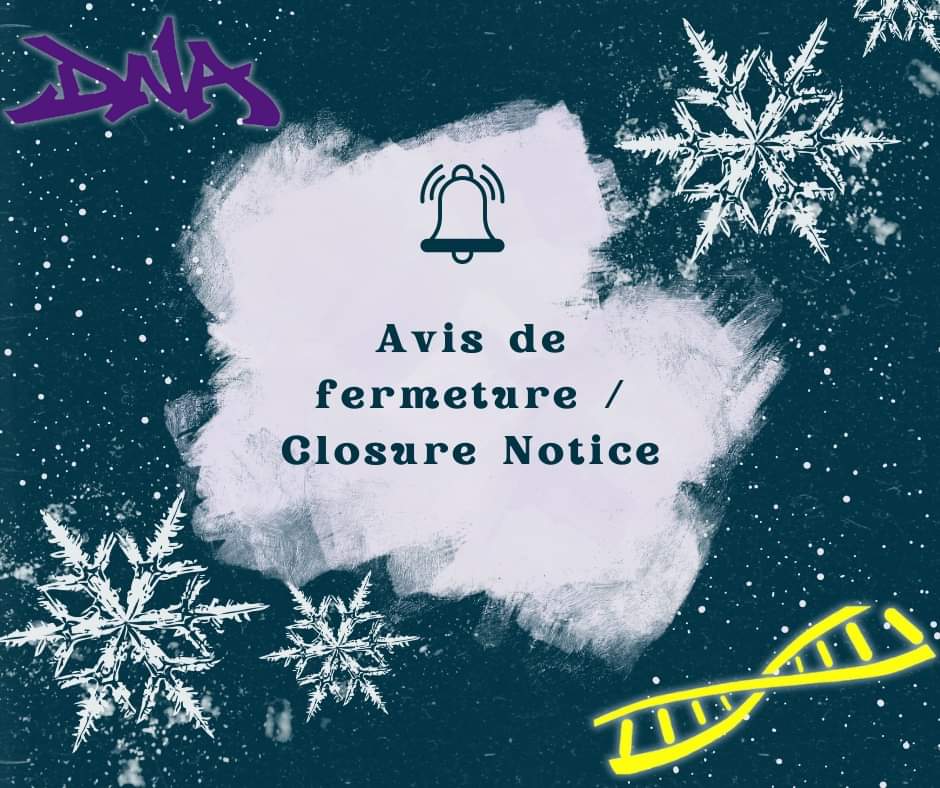 ❗️ AVIS DE FERMETURE / CLOSURE NOTICE ❗️

Veuillez noter que le studio sera fermé ce soir, mercredi le 10 janvier 2024, en raison de la mauvaise température. ❄️🌬

-----

Please note that the studio will be closed tonight, Wednesday January 10th 2024, due to the bad weather. ❄️🌬