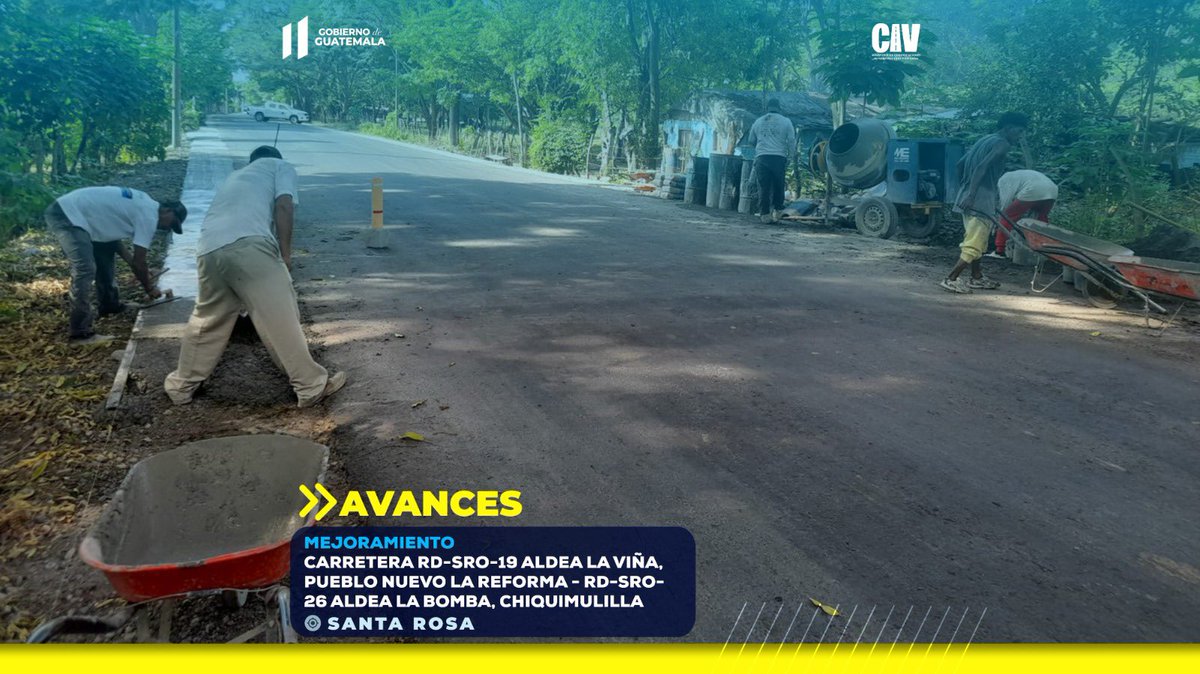 #ReporteDeAcciones | ⏩️📍 Continuamos trabajando en el Mejoramiento en Aldea La Bomba, Chiquimulilla, Santa Rosa. 👷‍♂️