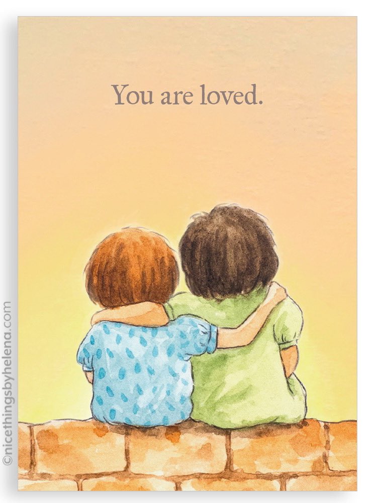 A card to send to anyone who needs reminding ❤️ nicethingsbyhelena.com/products/greet… #loved #youareloved #iloveyou
