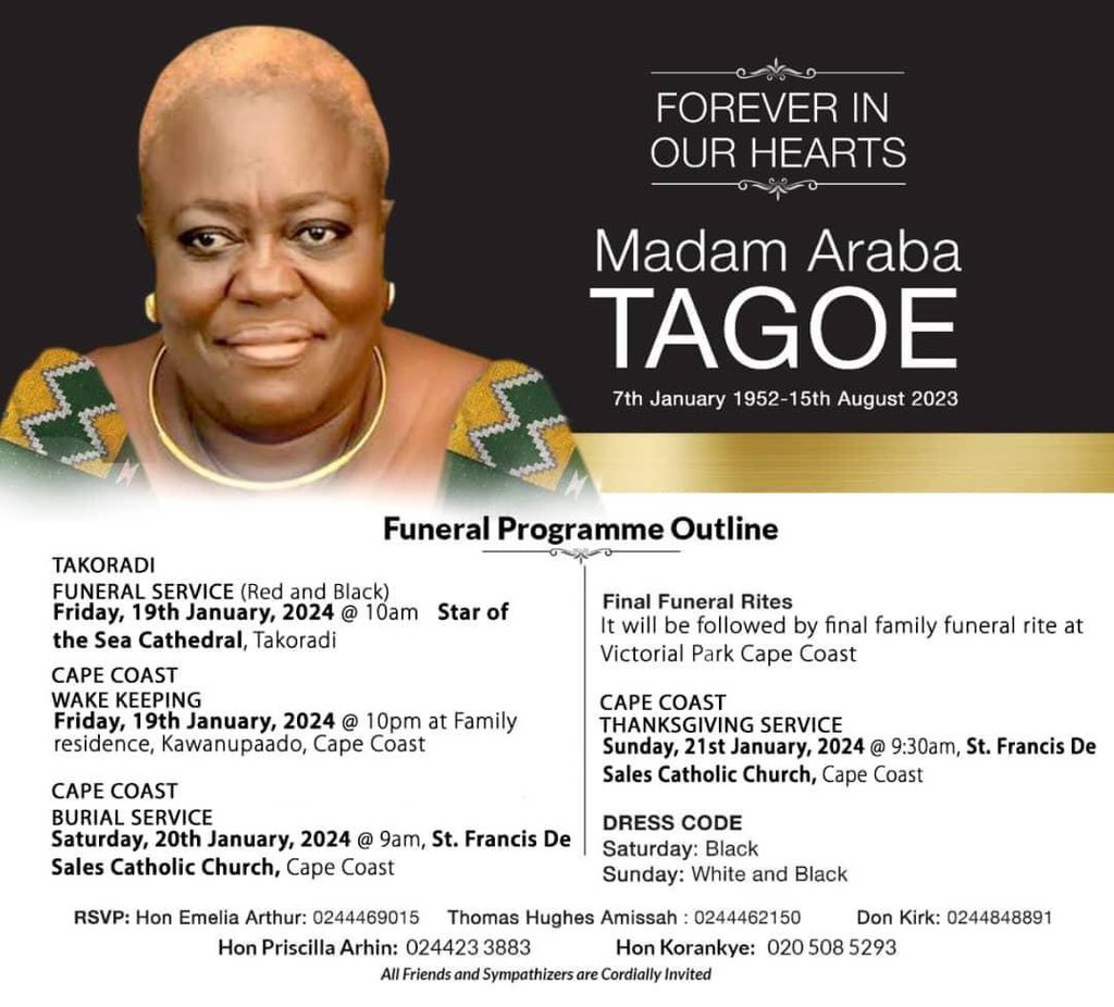 effia_ndc's tweet photo. Let us all meet at the Star of the sea cathedral  Catholic Church - Takoradi on Friday 19th January 2024 at 10am to give our late mum a befitting burial service. Rest well, mummy💔😭 https://t.co/fcPwKdOBrh