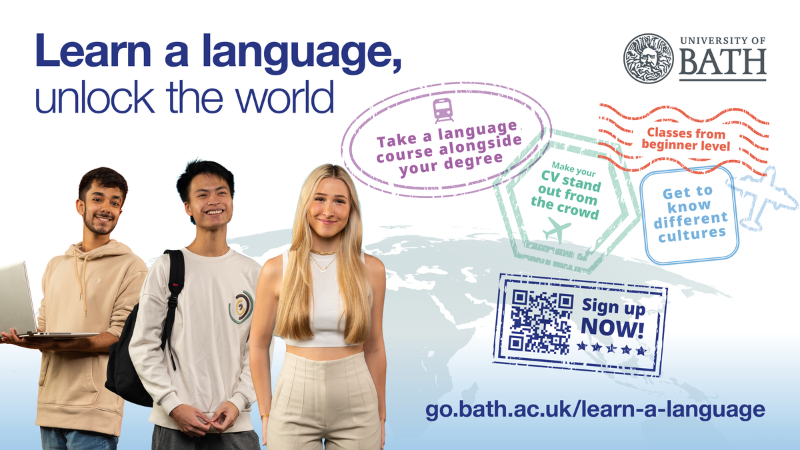 📣 Student enrolment for Semester 2 language courses is now open!

New courses include British Sign Language and business-focused beginner classes in French, German and Chinese.

Find out more and sign up 👇
bath.ac.uk/professional-s…