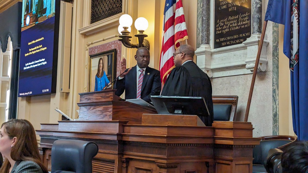 The Virginia House of Delegates is about to elect a Black man as the Speaker of the House. In the former Capitol of the Confederacy. History.