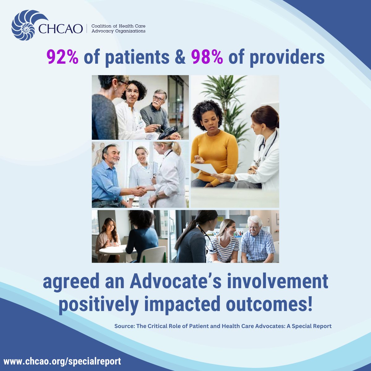 APHAdvocates's tweet photo. 92% of patients agreed that their care was positively impacted by working with an Advocate, and 98% of providers acknowledged the positive impact of Advocates on patient care. https://t.co/kjPkbrSaf5