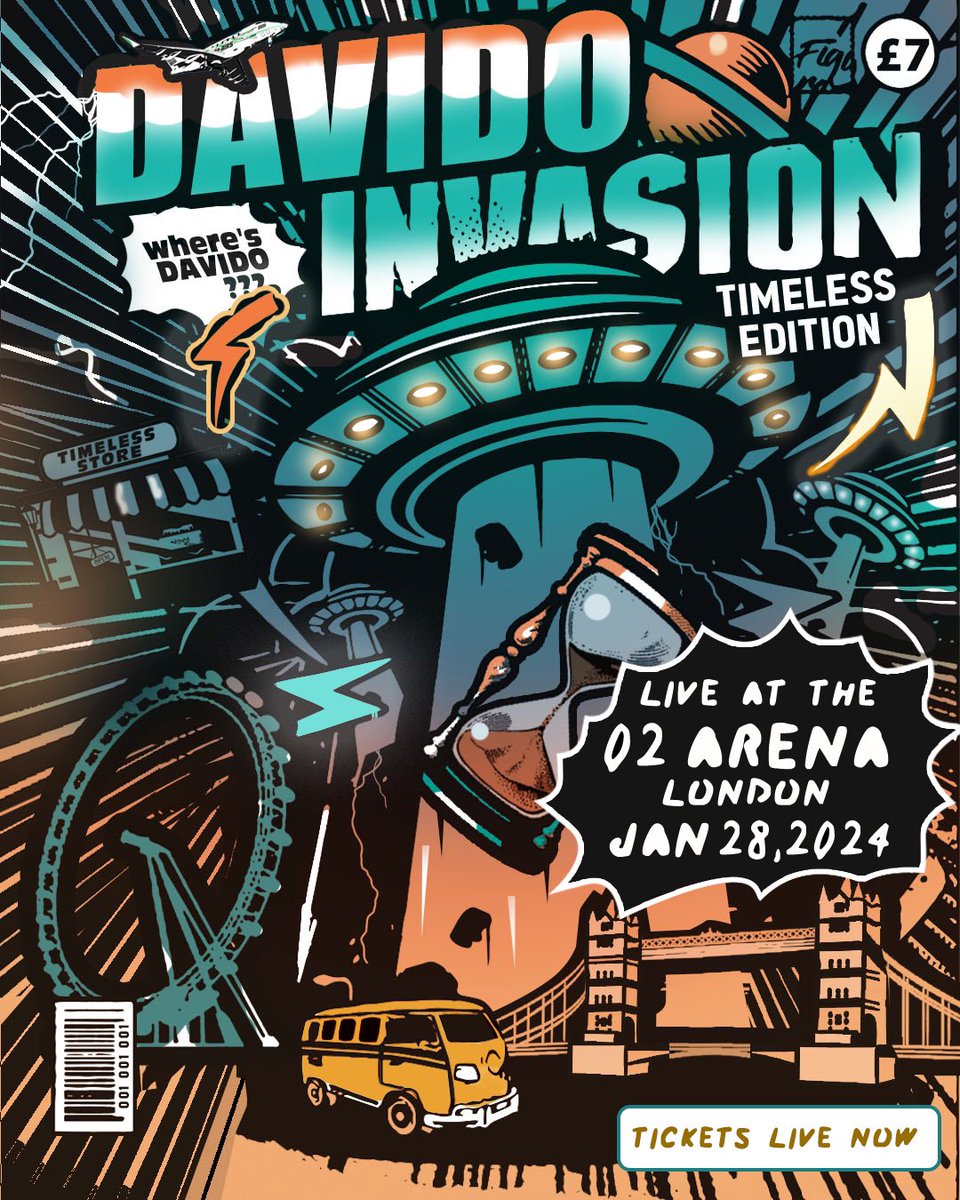 davido's tweet photo. The Davido 2024 Invasion begins this month with London January 28th &amp; Paris January 31st! Get your tickets today family 🎟 

What city do you want to see me take over next? ⏳ https://t.co/0uRLVwlFch