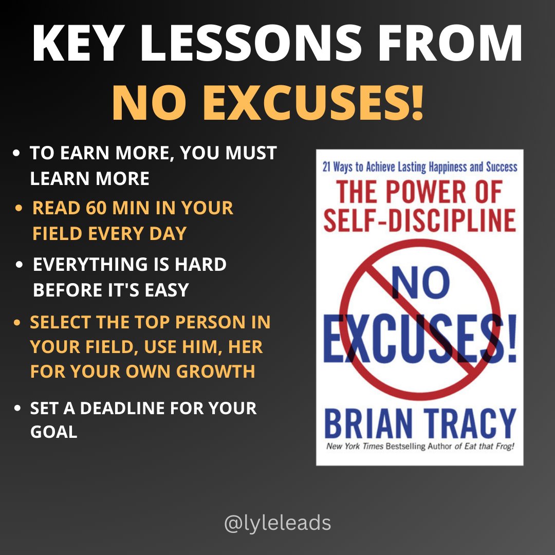 No Excuses: Unlocking Success with Continuous Learning and Unyielding Determination 💪📚Which lesson from 'No Excuses!' ignites your passion for continuous learning and self-improvement?

#ContinuousLearning #PersonalGrowth #LearnFromMentors #GoalSetting #ReadingHabit