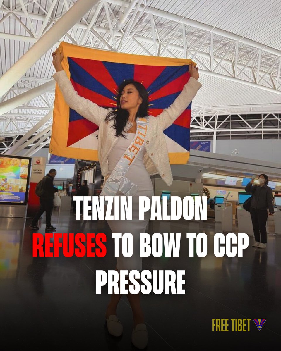We stand in unwavering solidarity with Miss Tibet Tenzin Paldon, who boldly refused to back down from the CCP’s transnational repression 👏🏽 #MissGlobal #MissTibet #FreeTibet