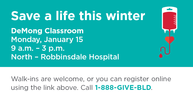 Join us in making a difference this winter during National Blood Donor Month! Your generosity can save lives in our communities. We invite you to our blood drive on January 15 at North – Robbinsdale Hospital. Walk-ins and registrations are welcomed. mbcherohub.club/donor/schedule….