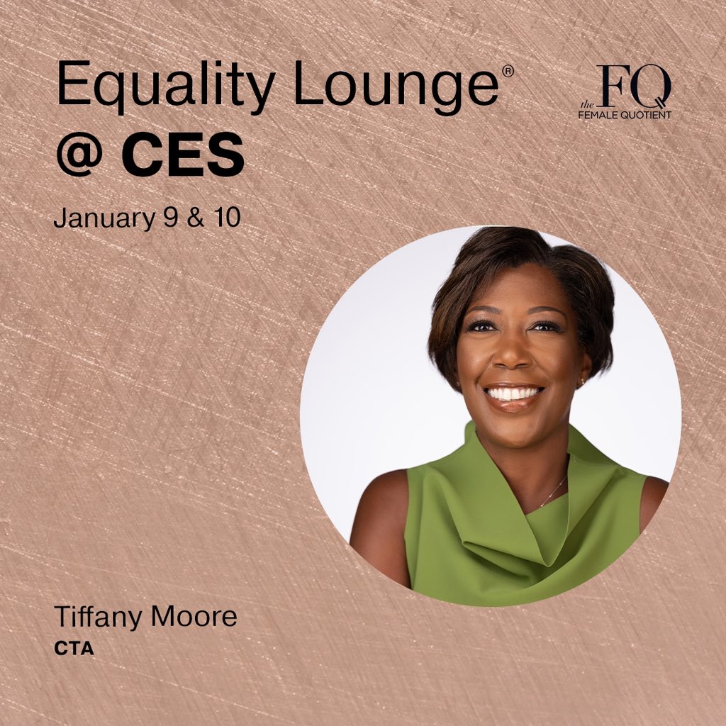 Always a pleasure joining our friends and partners at @femalequotient at the #EqualityLounge @ #CES2024 

Look forward to speaking this morning on how tech is moving mental health forward.