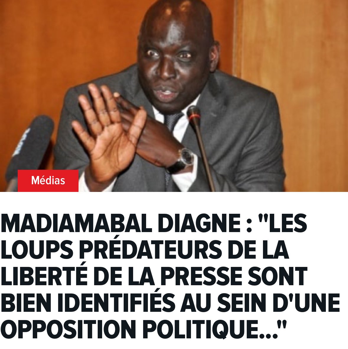 #LibertéPresse #ReportersSansFrontieres
#ClassementSenegal 

Classement mondial de la liberté de la presse: grand recul du Sénégal de la 73ème à la 104è place. Il manque toujours une belle occasion de se taire.