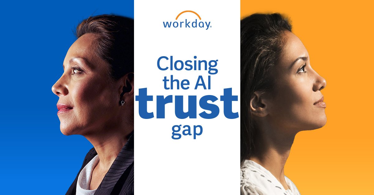 Unlocking human potential with #AI starts with trust. That’s why <a href="/Workday/">Workday</a> is leading an effort to understand, and close, the AI trust gap. Read the news on the key findings from the global study: w.day/3TRMNfe #WorkdayAI #TeamWDAY