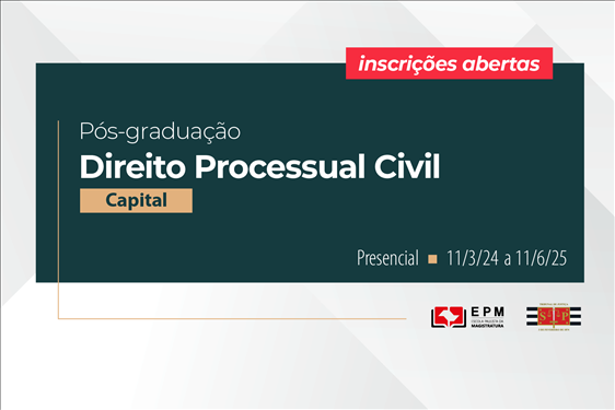 TJSPoficial's tweet image. EPM realizará novo curso de especialização em Direito Processual Civil: bit.ly/3tKef41 #EPM #ProcessoCivil #Especialização #SomosTJSP #TJSPPorPessoas #TJSPParaPessoas #AJustiçaPróximadoCidadão #OrgulhodeSerTJSP #RedesSociais #SocialMedia #MídiasSociais