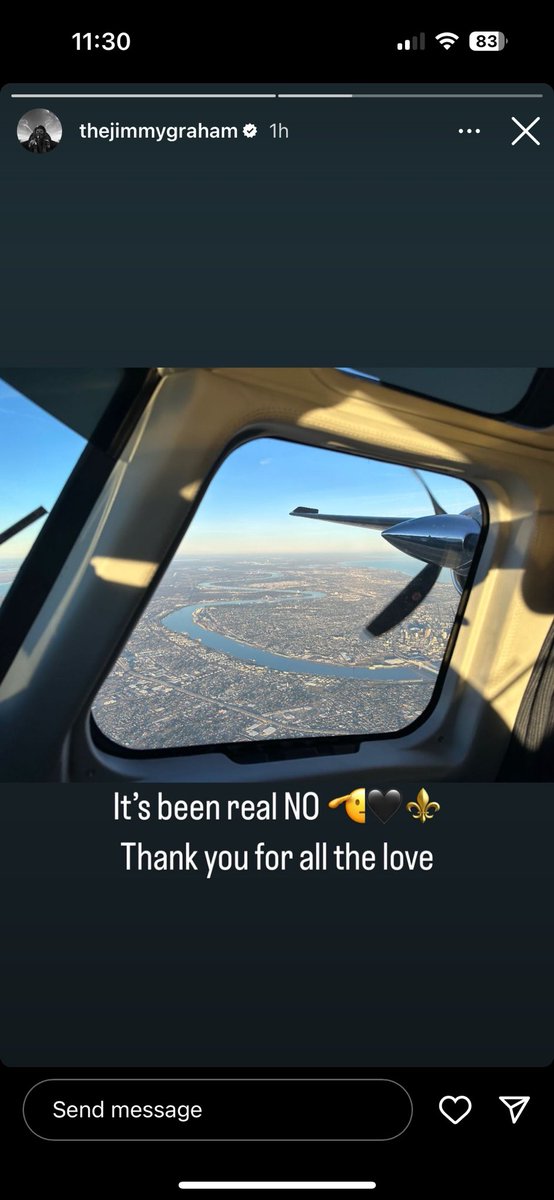 Jimmy Graham’s Instagram story today