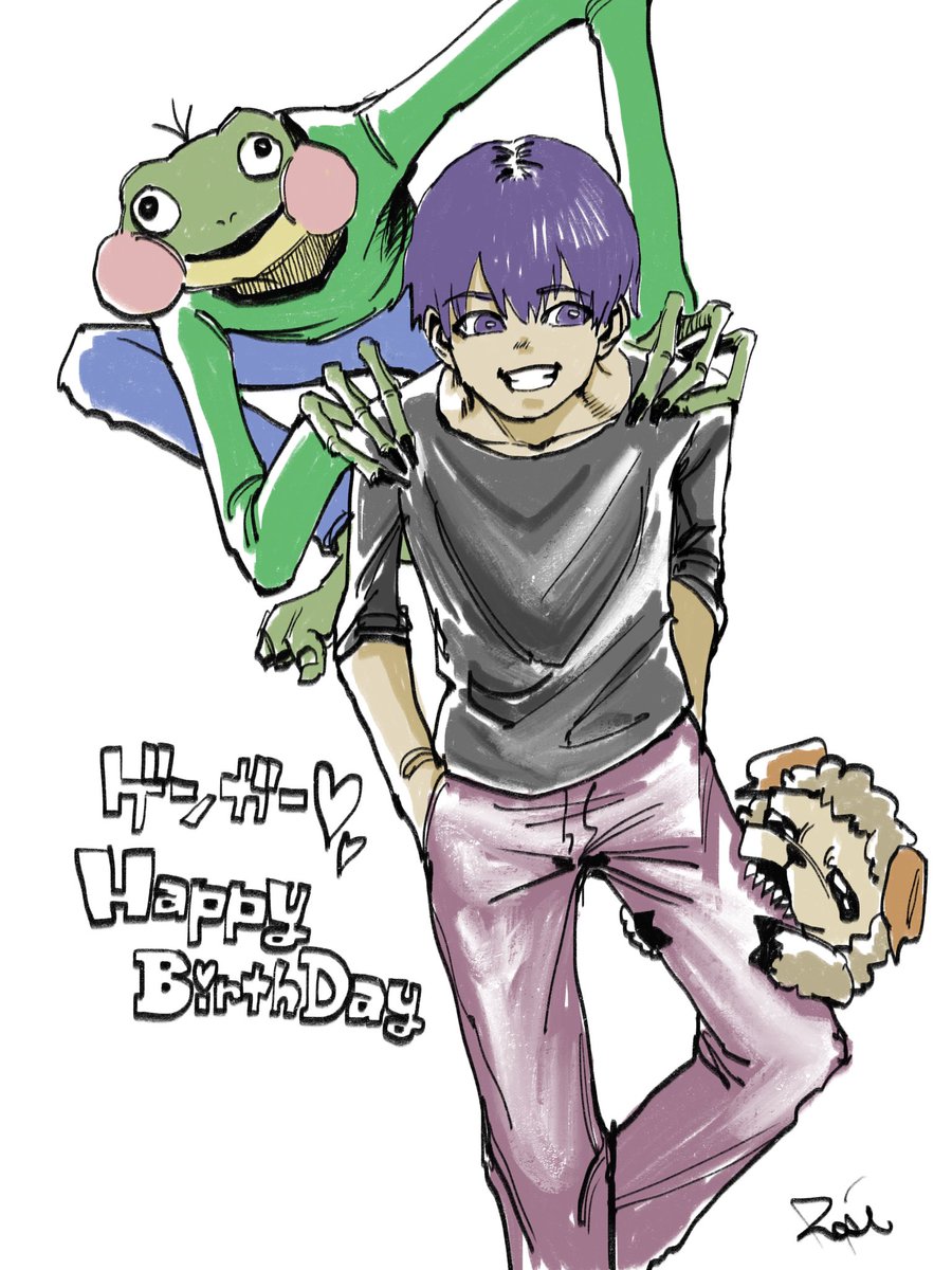 keRopi0711's tweet photo. ゲンガー誕生日おめでとう！
さっきまで忘れてたから
プロクリで即興で描きました！ https://t.co/pnj6GvNg0I